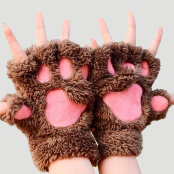Accessories - Bear Paw Fingerless Mittens | NWT